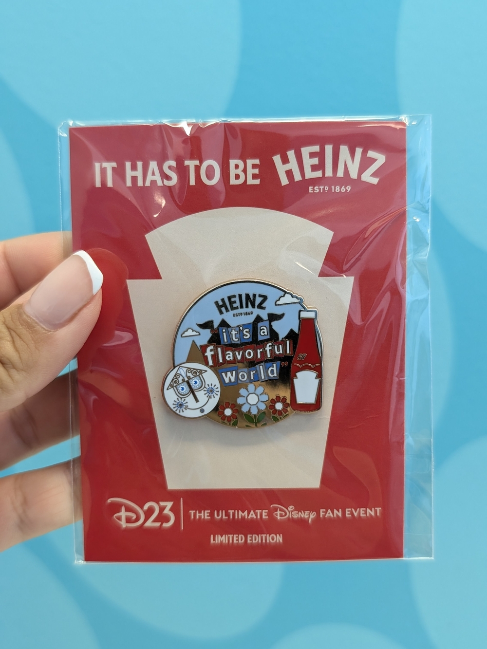 EXCLUSIVE D23 "It's a Flavorful World" Enamel Pin - Official Heinz Collectible